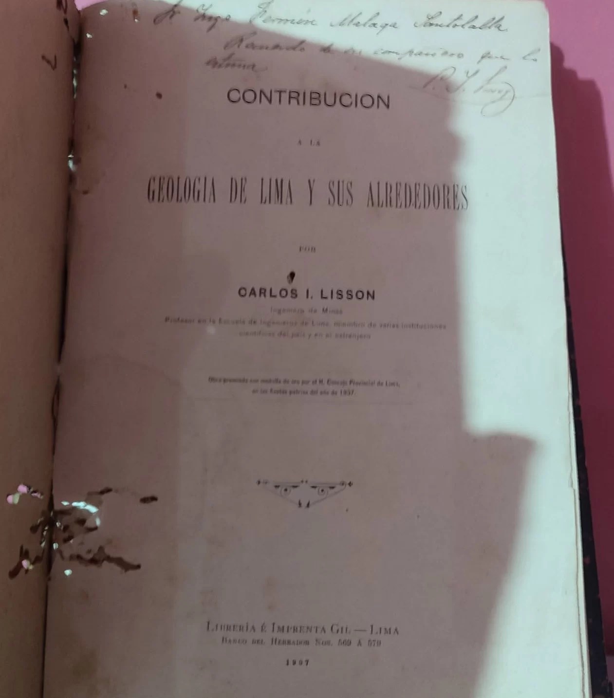 Contribución a la geología de Lima y sus alrededores