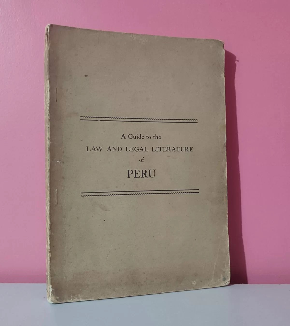 A guide to the law and legal literature of Peru