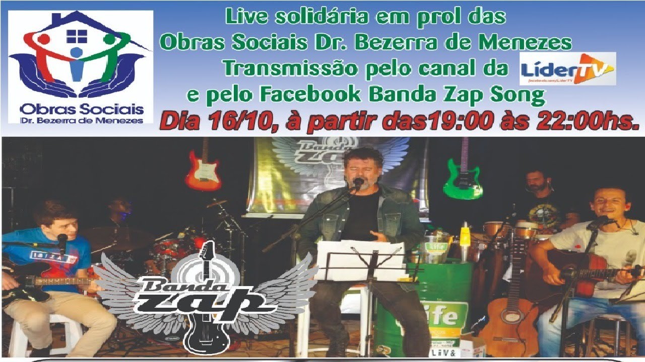 Live das Obras Sociais Dr. Bezerra de Menezes | Banda Zap | #FiqueEmCasa e #CanteComigo