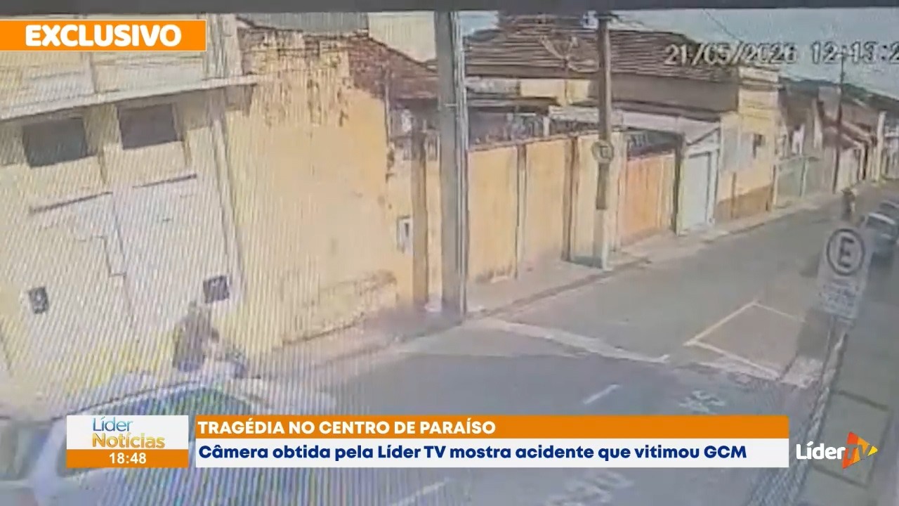 Câmera registra acidente que vitimou Guarda Municipal em Paraíso