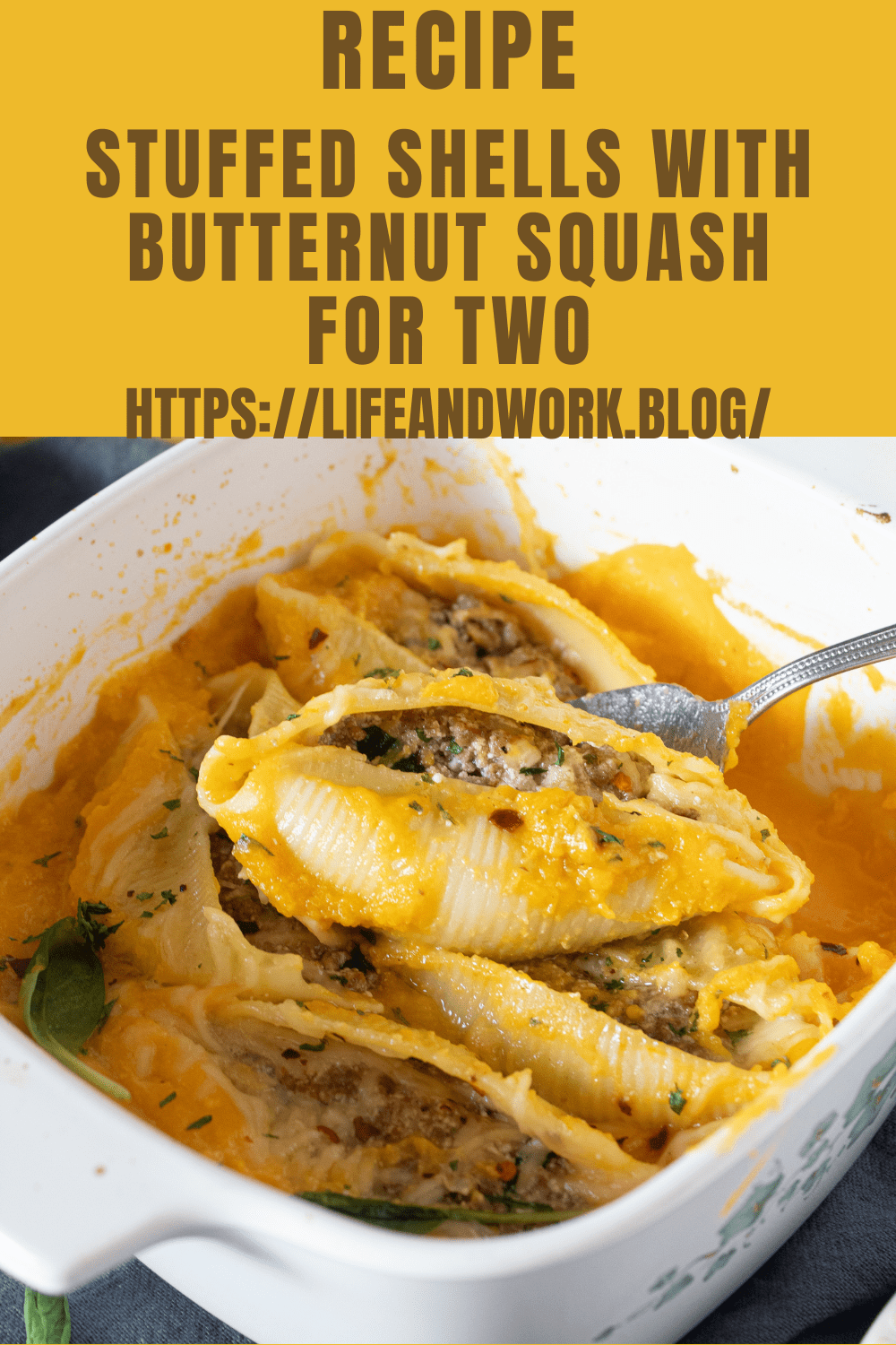 Recipe - Stuffed Shells With Butternut Squash For Two