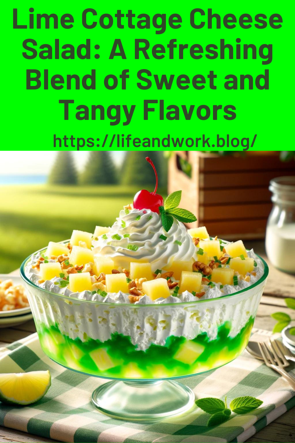 Lime Cottage Cheese Salad - A Refreshing Blend of Sweet and Tangy Flavors