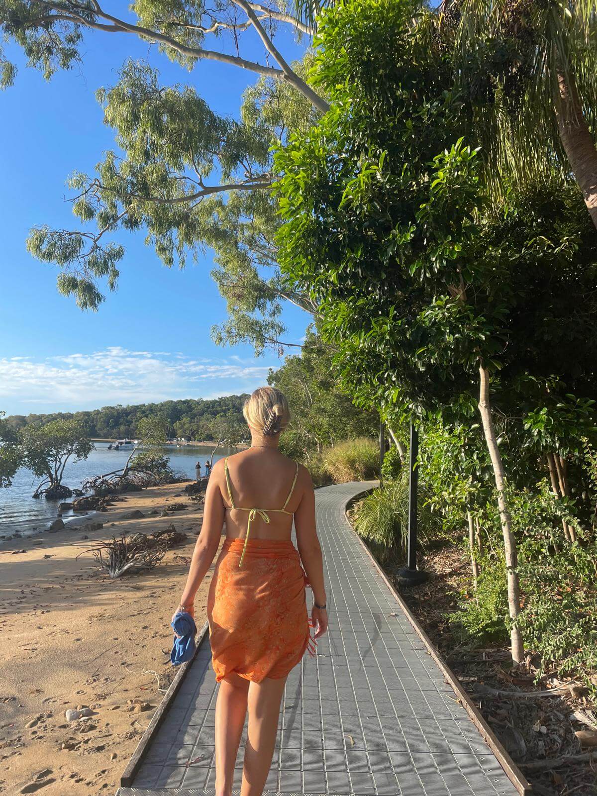Walking along the coastal path to 1770 Queensland during an East Coast Australia road trip