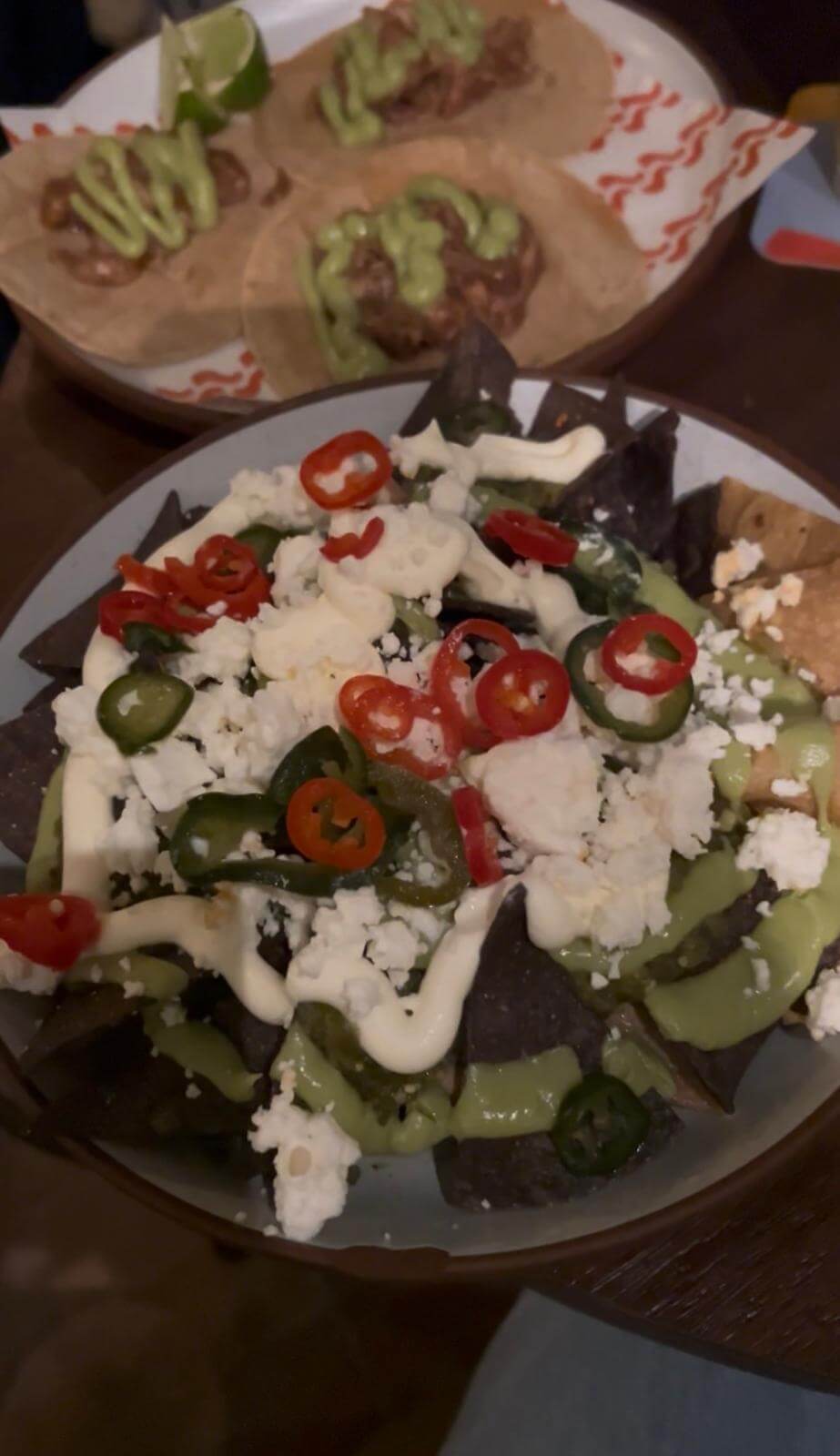 Food at Tope rooftop restaurant in Brussels