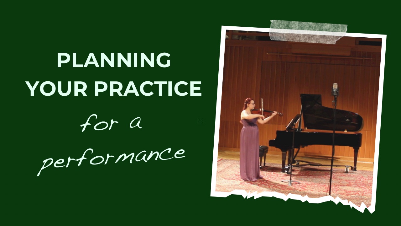 Planning Your Practice for a Performance: Plan for a Performance with a Practice Schedule