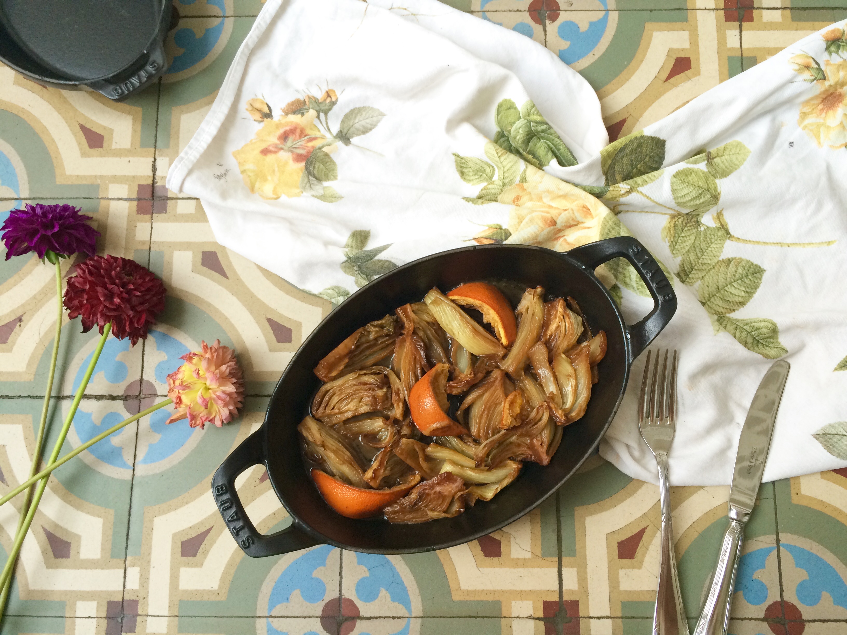 Slow Roasted Fennel with Butter, Brown Sugar and Orange