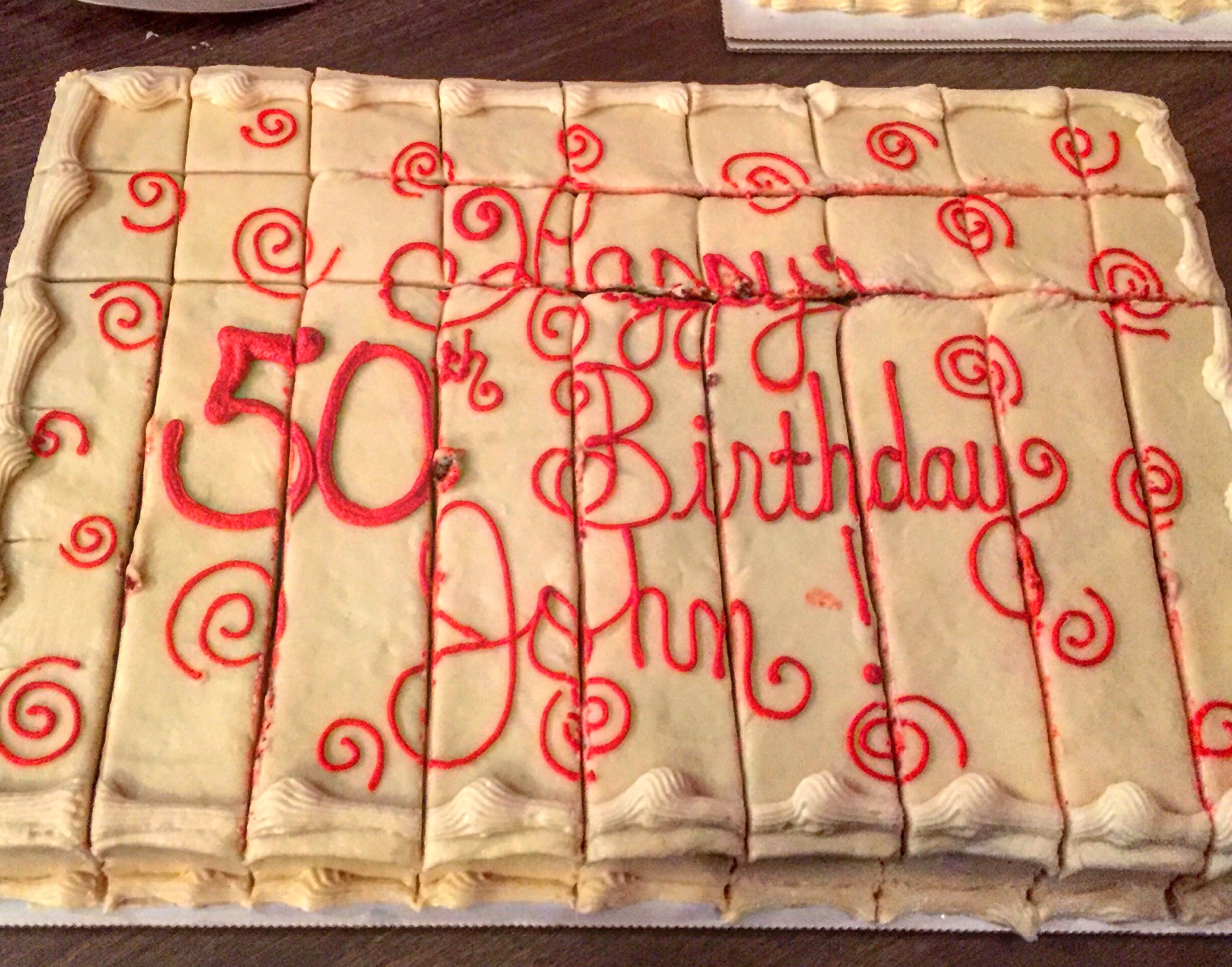 One of two cakes for Rita's Bakery