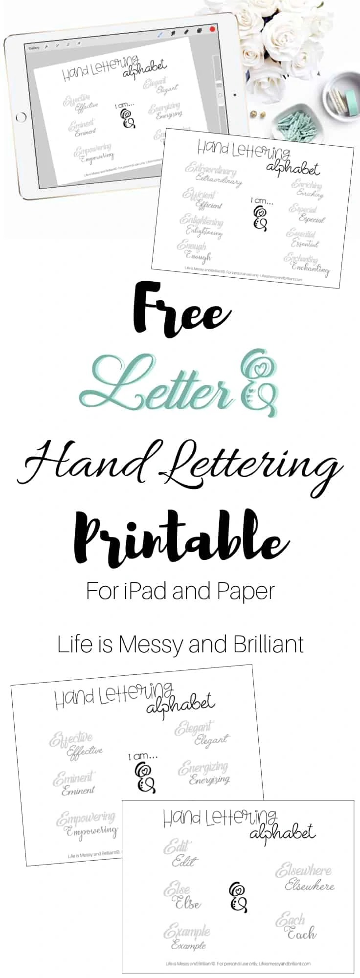 free letter e hand lettering alphabet practice worksheets