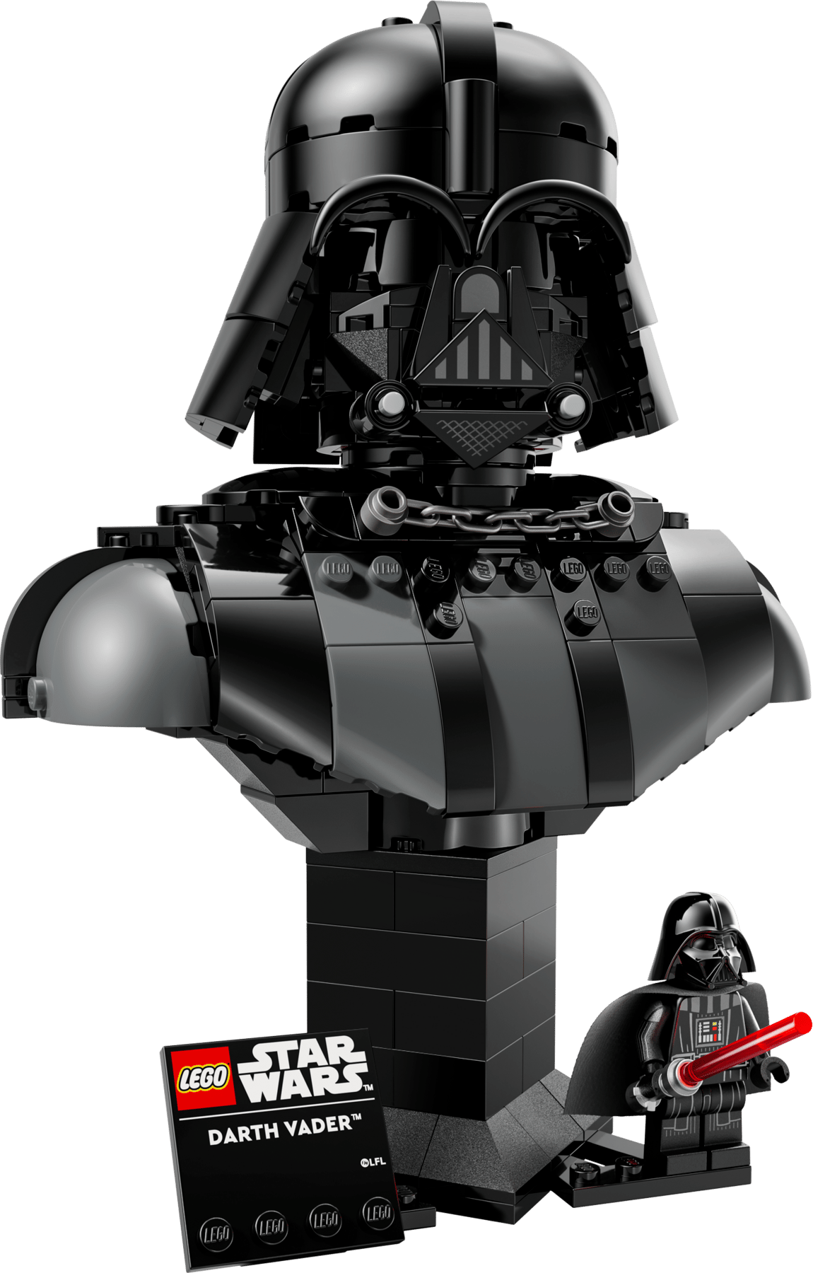 LEGO Star Wars 2026 Darth Vader Bust display set with minifigure