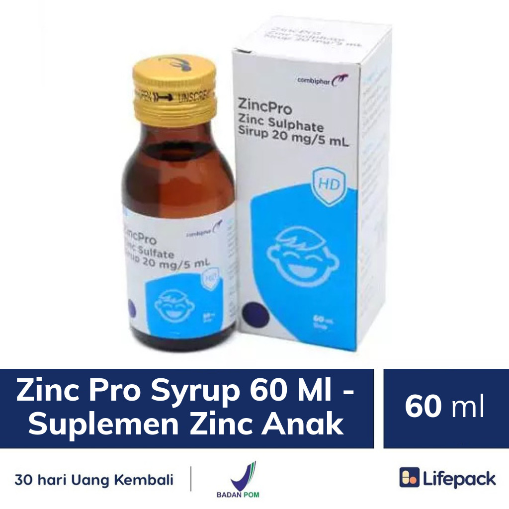 ZINC PRO SYRUP 60 Ml - Suplemen Zinc Anak - Diare / Ganti Cairan Tubuh -  LIFEPACK | Lifepack.id