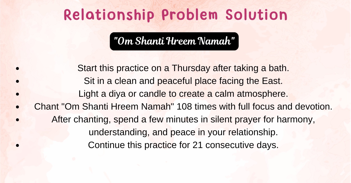 Relationship Problem Solution