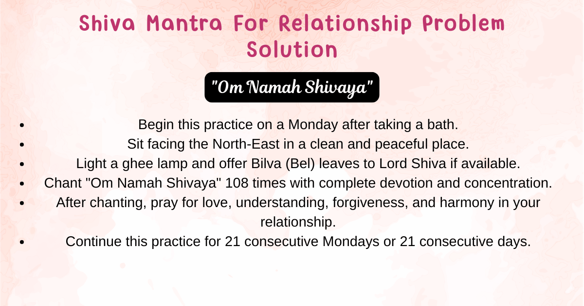 Shiva Mantra For Relationship Problem Solution