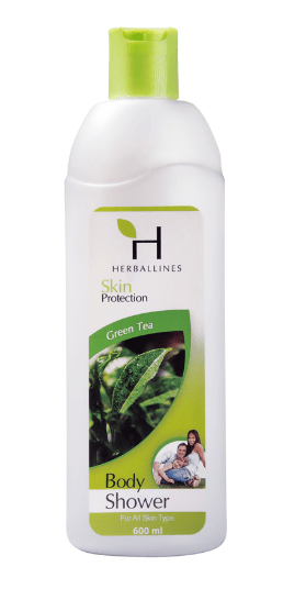 Herballines Body Wash Skin Protection #Green Tea 600ml - LifePlus Pharmacy