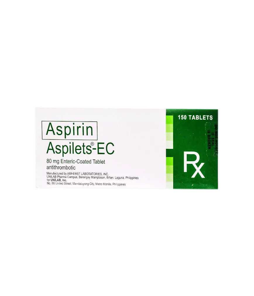 Aspilet EC 80mg Tab 10's (New) LifePlus Pharmacy