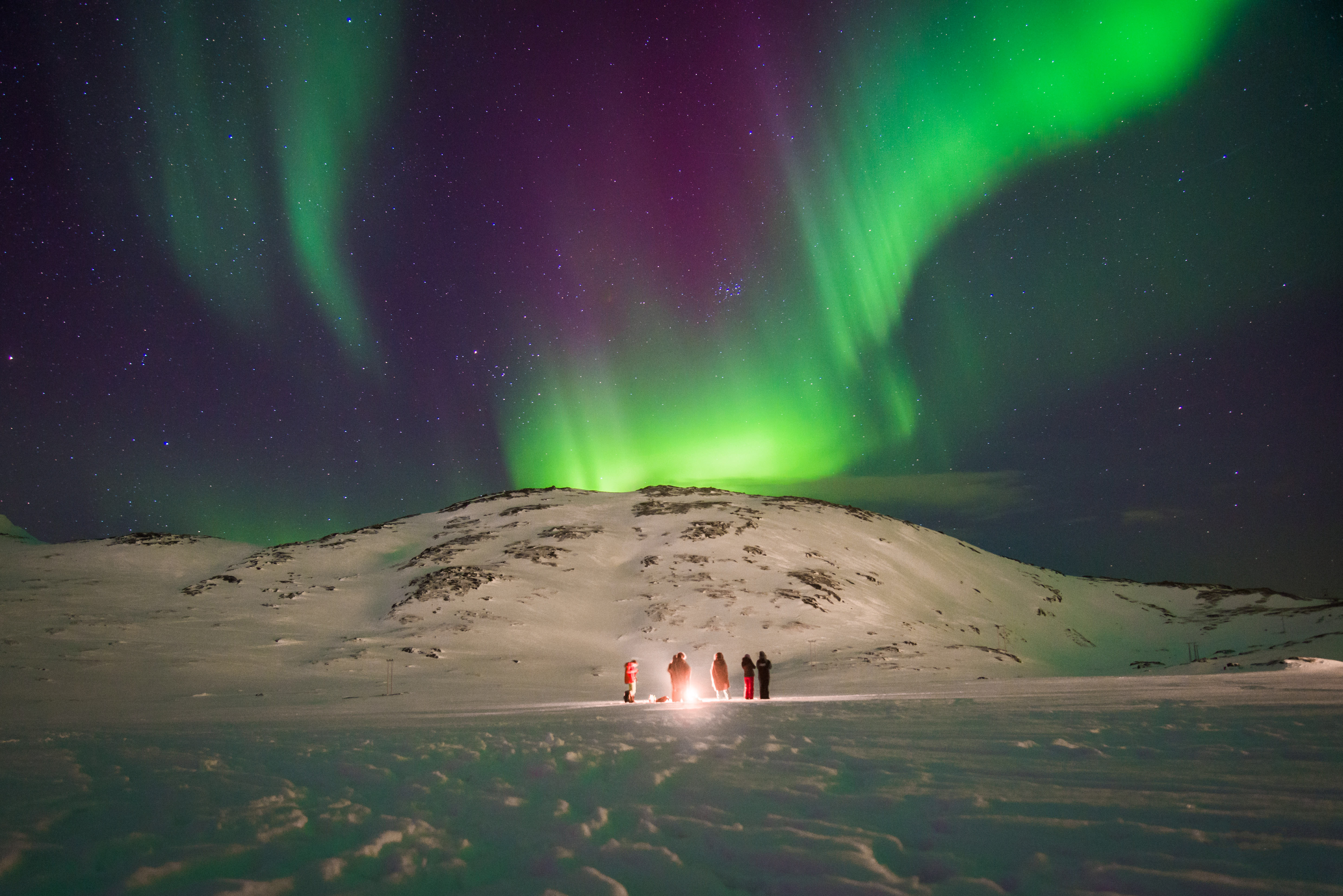 Aurores boréales dans le grand Nord norvège