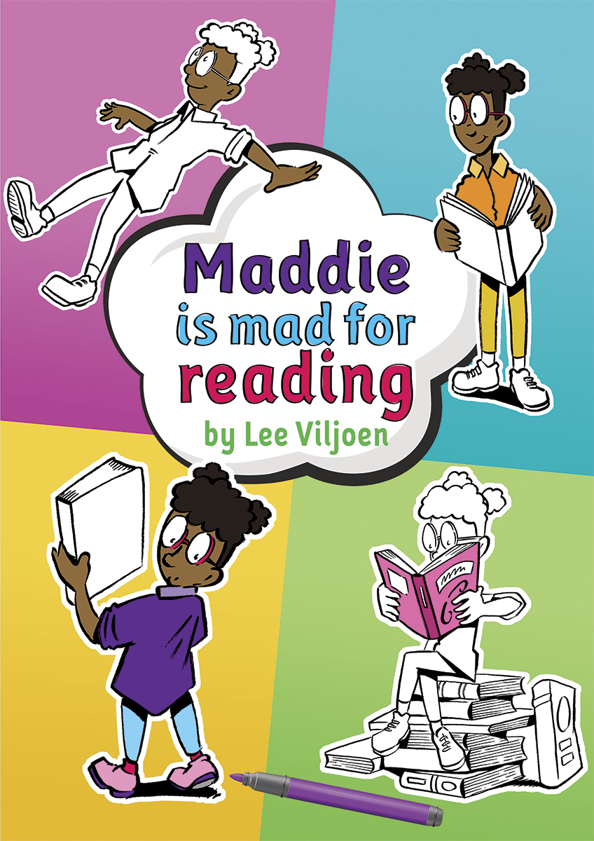 Maddie is mad for reading colouring book