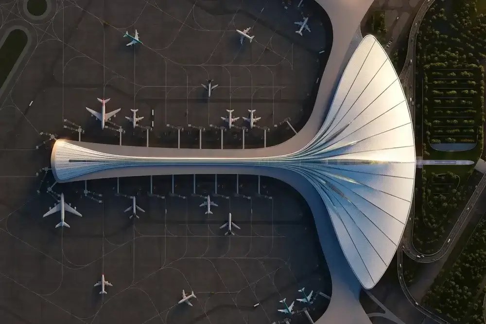 Floating feather airport design in China