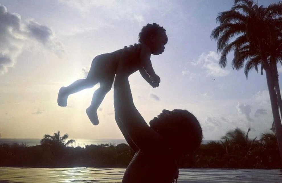 Rihanna and her son, RZA