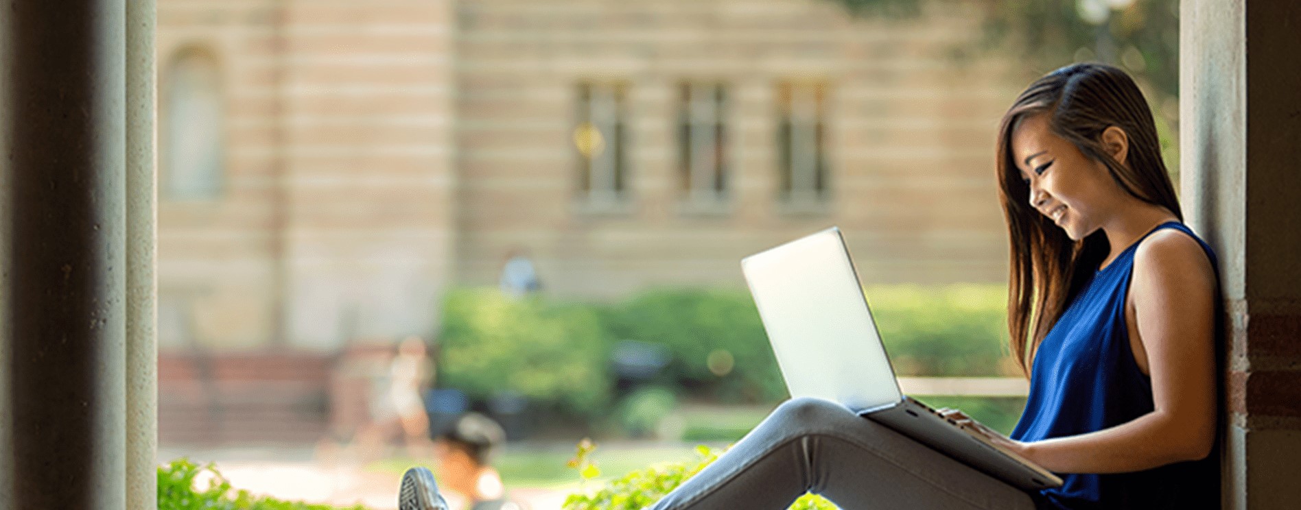 Adult using a laptop