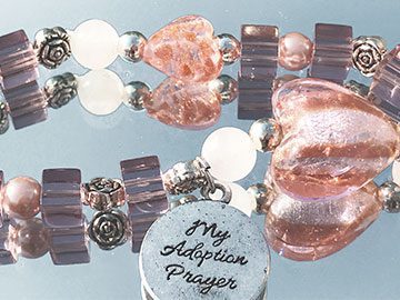 The original adoption prayer bracelet style in rose gold