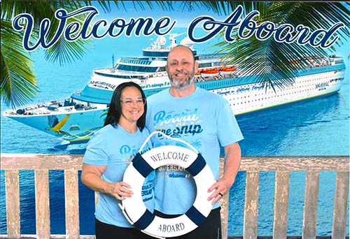 Robyn Cruise Lifetime Adoption coordinator Robyn and husband on cruise