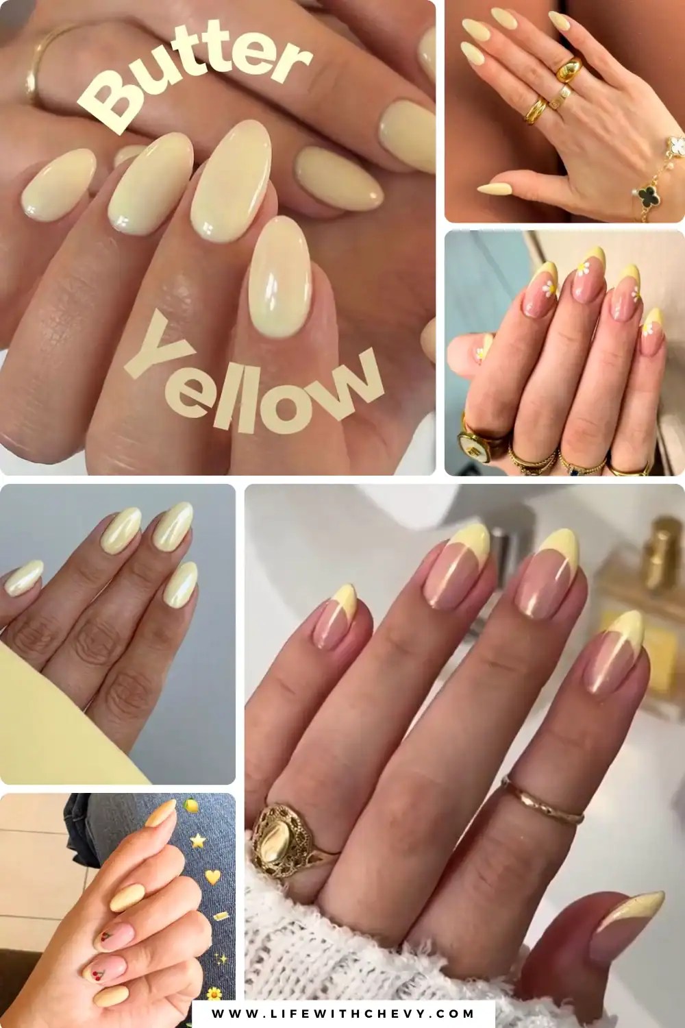 cute yellow nails