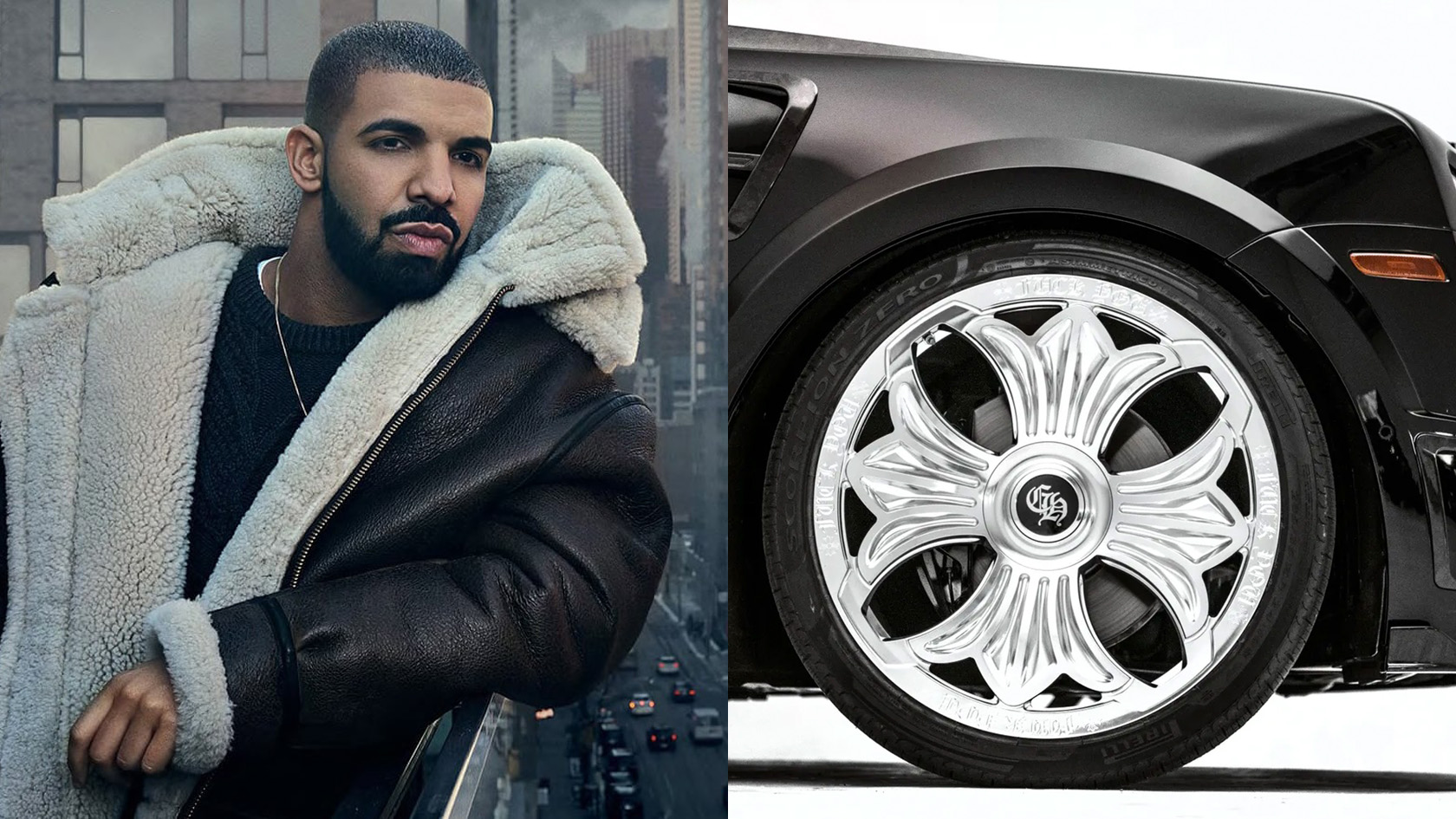 Get a close look at drake's chromed-out rolls-royce