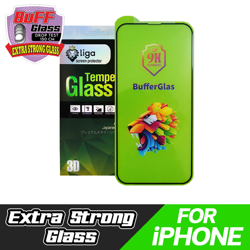 ฟิล์มกระจกแกร่งพิเศษ Buff Glass for iPhone