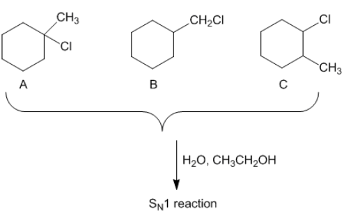 A Set Of Three Nucleophilic Displacement Reactions Is Chegg 