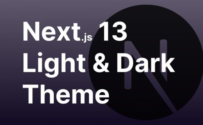 Next.js : Light & Dark Theme Using Next.js 13 - (2023) - Light Code