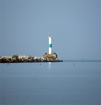 This relaxing space features waterfront cottages, inland cabins and ten . Sandusky Harbor Breakwater Lighthouse, Ohio at