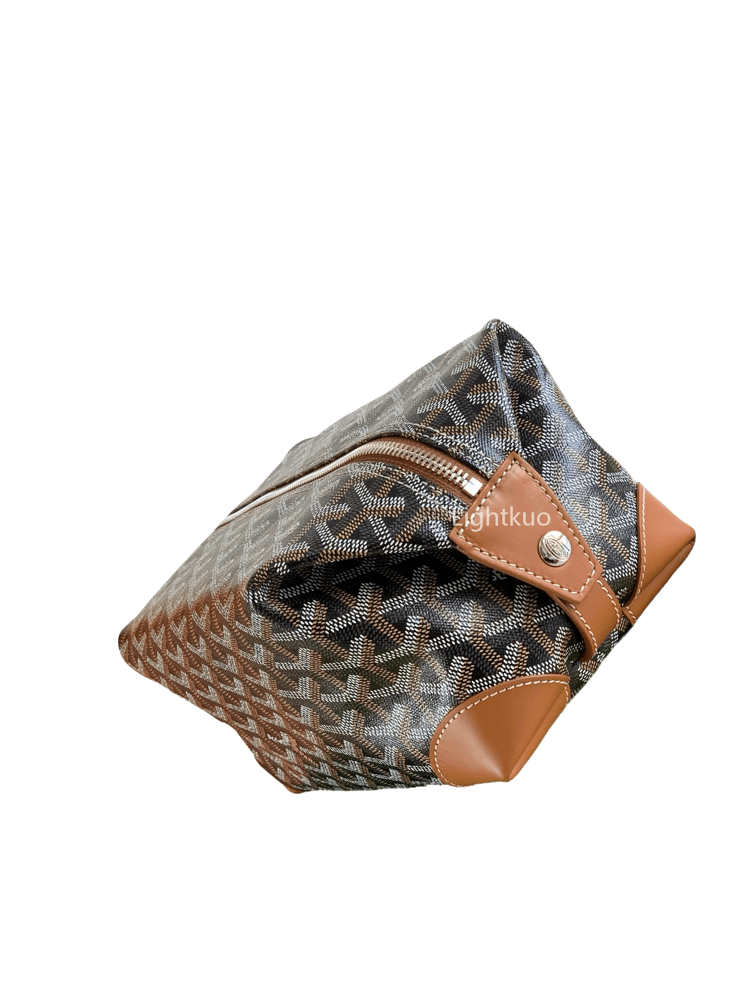 goyard boeing 25 trousse canvas bag brown