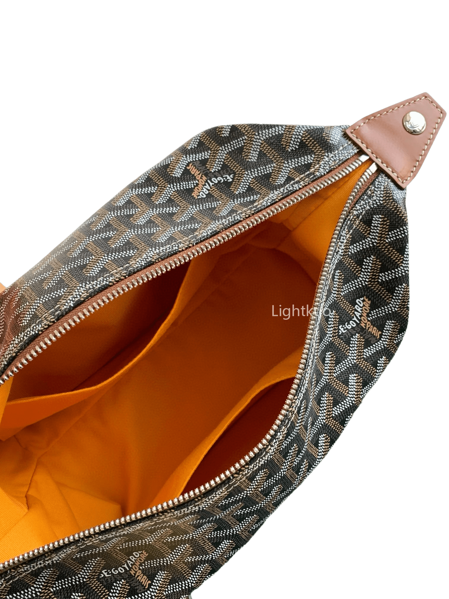 goyard boeing 25 trousse canvas bag brown