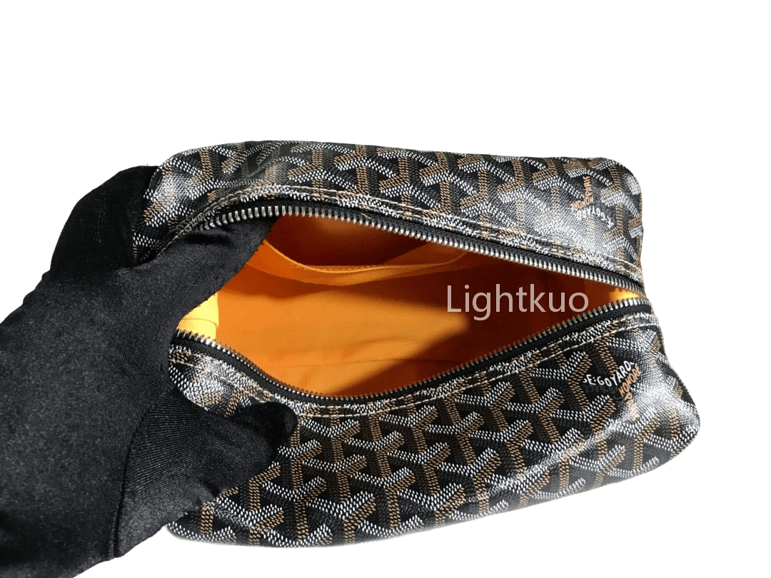 goyard boeing 25 trousse canvas bag brown