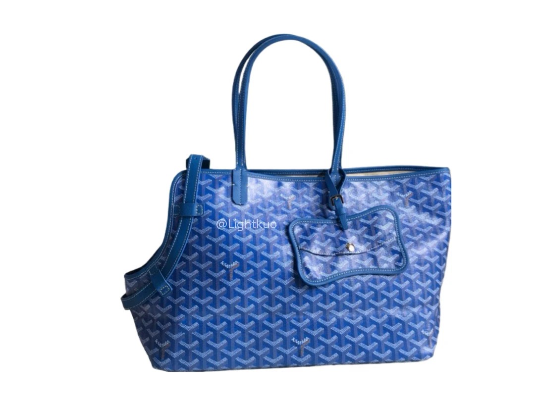 Goyard 幾何学模様 ボストンバッグ　青 Goyard 幾何学模様 ボストンバッグ 青
