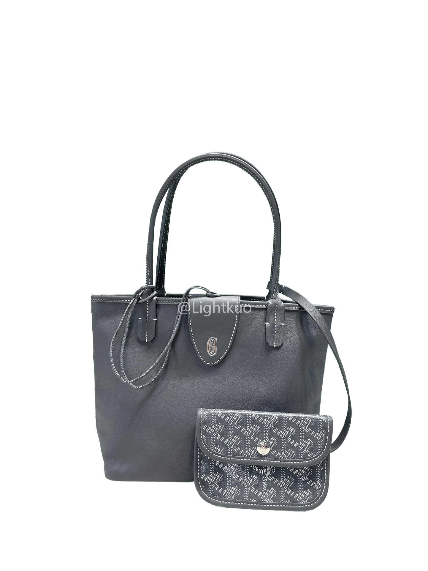 希少品◆入手困難♪【GOYARD】ポシェット コンティ ポーチ gray zip-fastening travel bag Green
