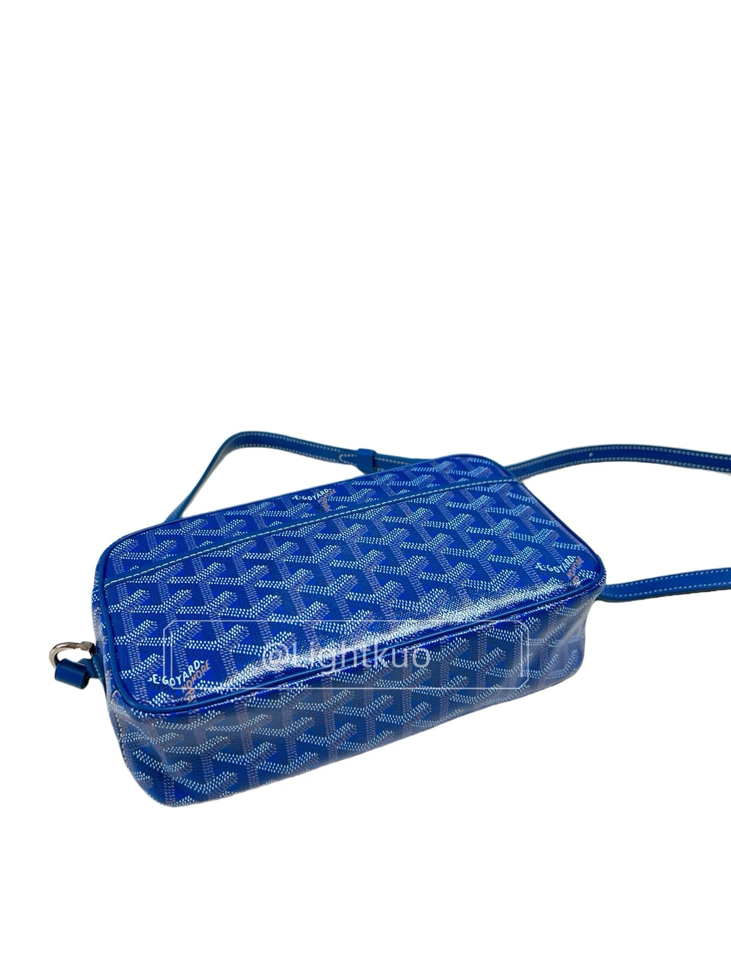 Goyard 幾何学模様 ボストンバッグ　青 Goyard Boston 45 bag Sky Blue