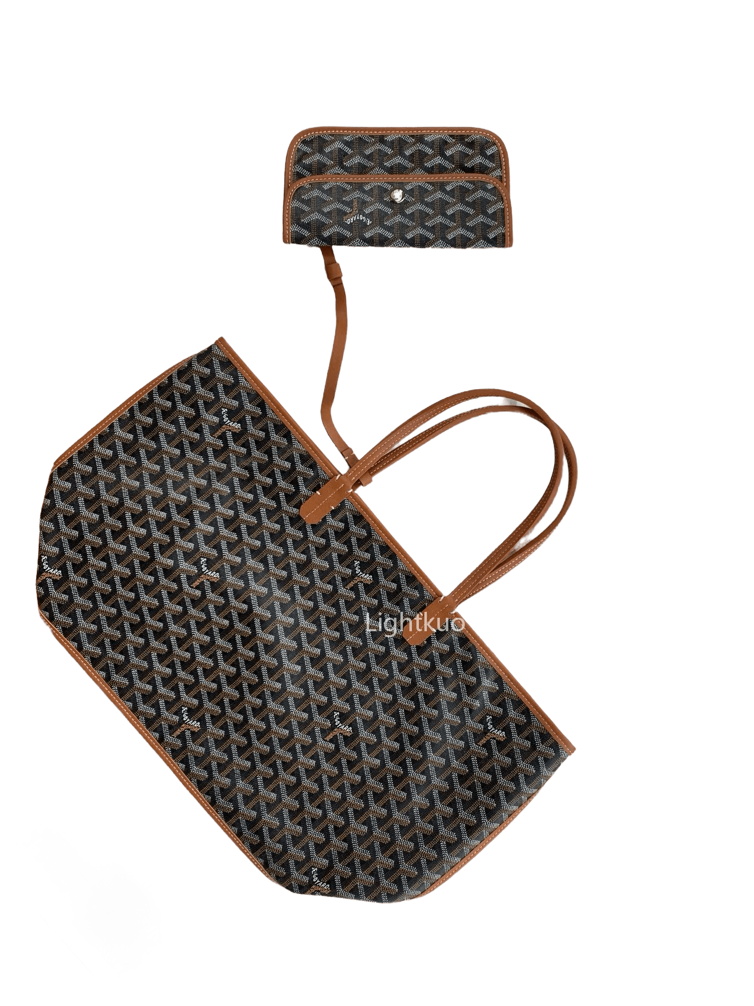 Goyard Anjou PM Bag - Black & Tan