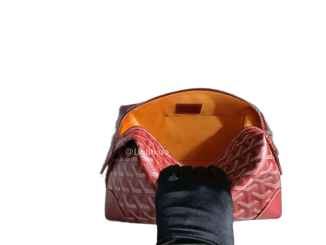 goyard Boeing 25 Trousse Canvas Bag Red