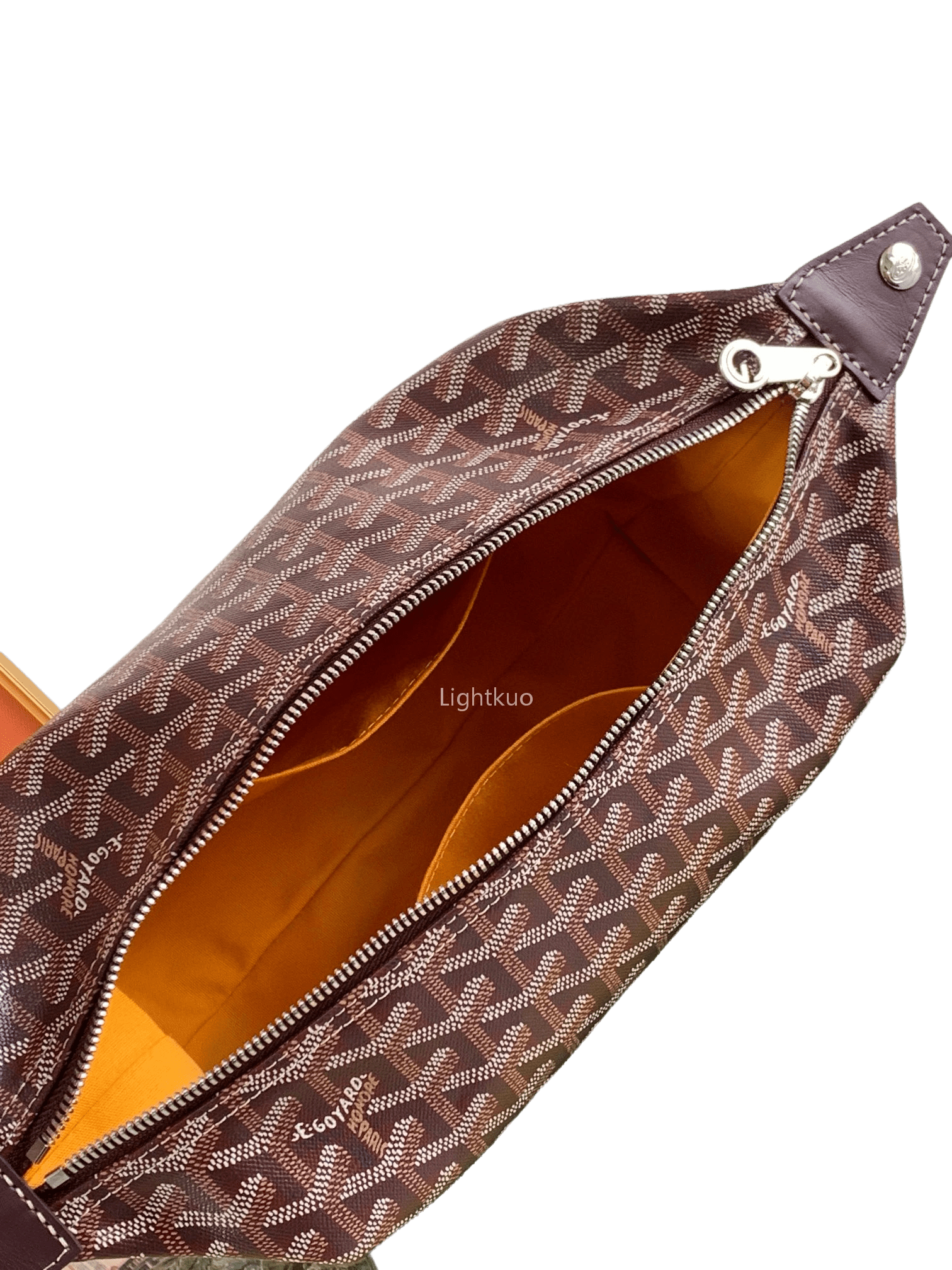 Goyard Boeing 25 Trousse Canvas Bag Burgundy