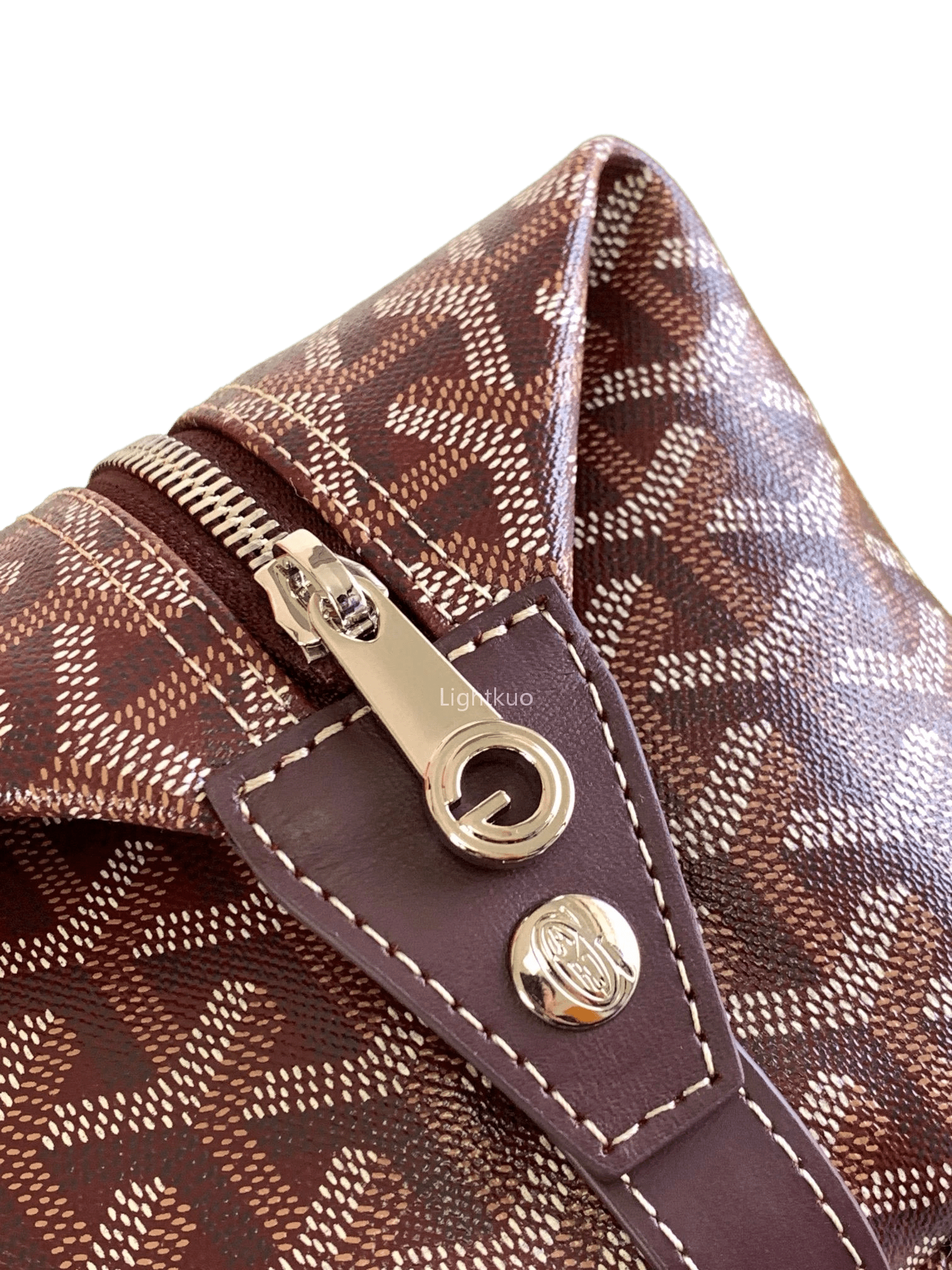 Goyard Boeing 25 Trousse Canvas Bag Burgundy