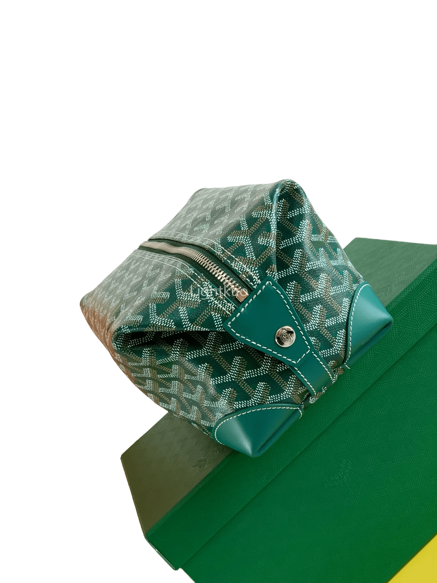 Goyard Boeing 25 Trousse Canvas Bag Green