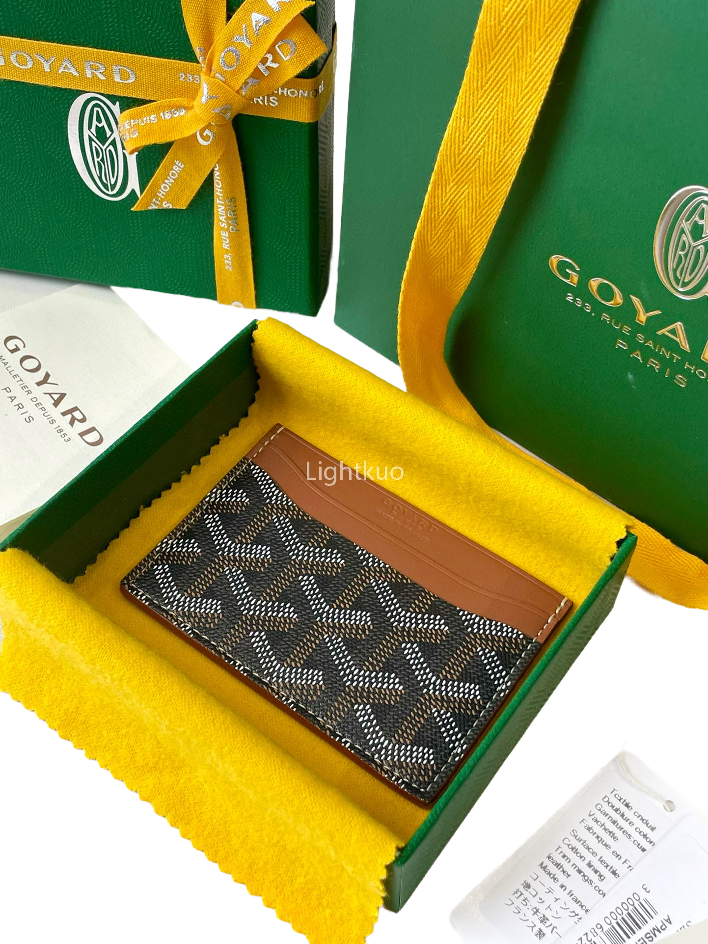 Goyard Saint-Sulpice Card Wallet Black & Tan