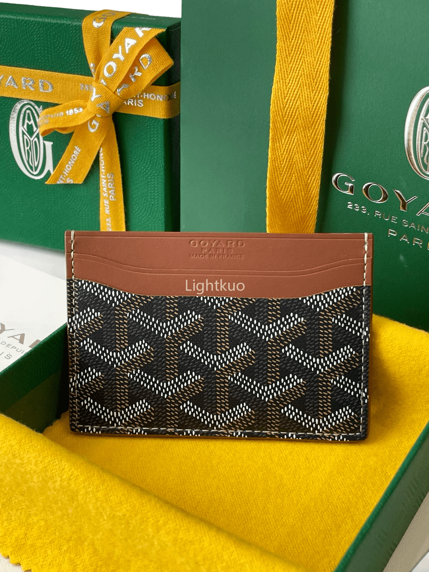Goyard Saint-Sulpice Card Wallet Black & Tan