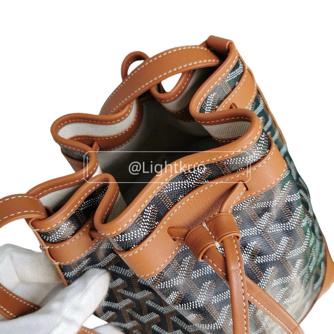 Goyard Petit Flot Bucket Bag - Black & Tan