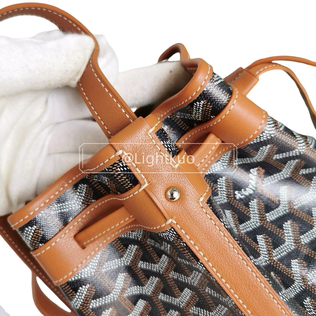 Goyard Petit Flot Bucket Bag - Black & Tan