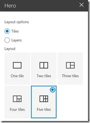 image Hero web part layouts