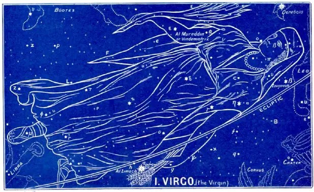 Image of the Constellation Virgo (the Virgin)