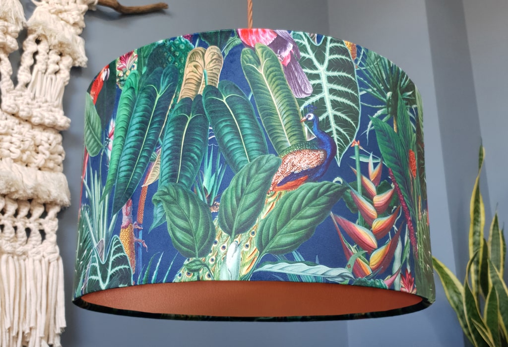 Light Owl, Luxury Velvet Cover Lampshade