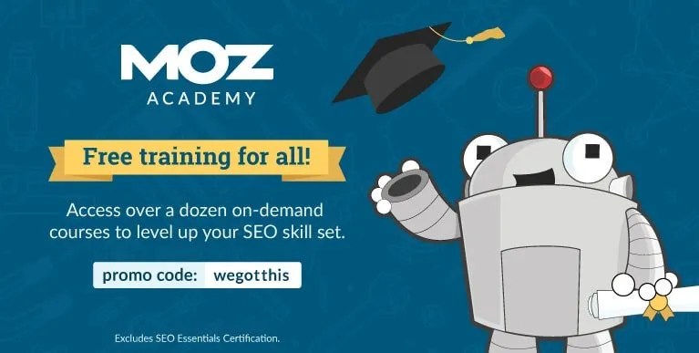 اليوم فرصتك الأخيرة للحصول على كورسات خاصة بالـ SEO و تعلم الأرشفة من MOZ تصل قيمتها حتى 7000$ !